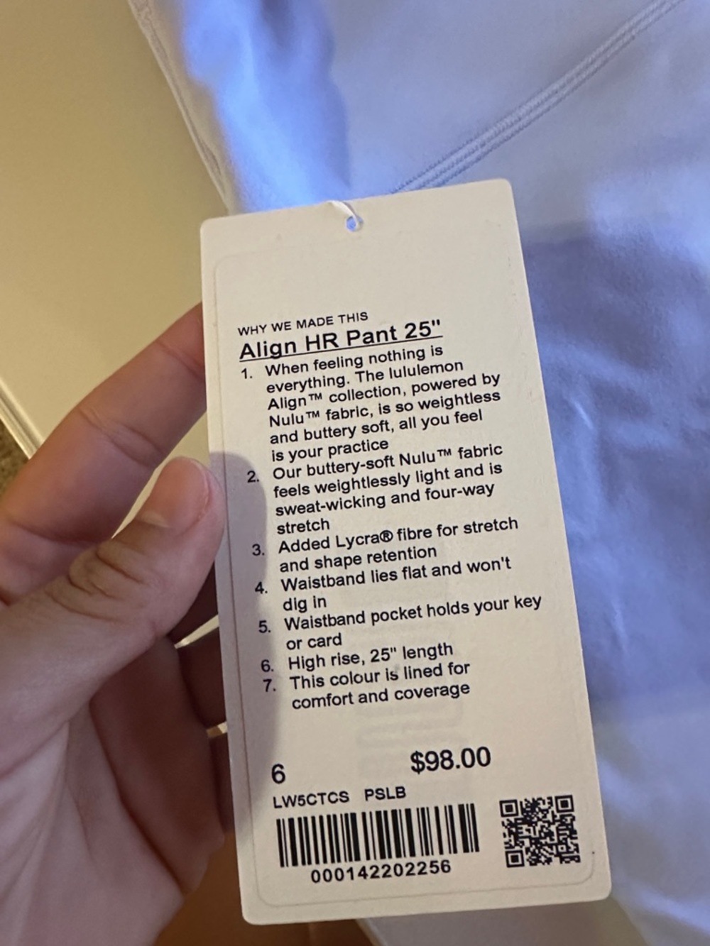 Lululemon Pastel Blue Align High-Rise Leggings-Size 6 - Picture 2 of 4